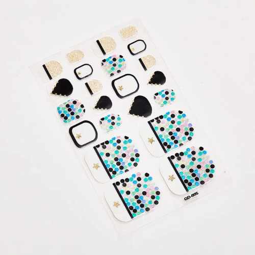 Army Green - 22 Tips/Sheet Full Cover Nail Stickers Novidades Manicure Decoration Nail Stickers Adhesive Nail Decoration Nail Accesoires By WTB