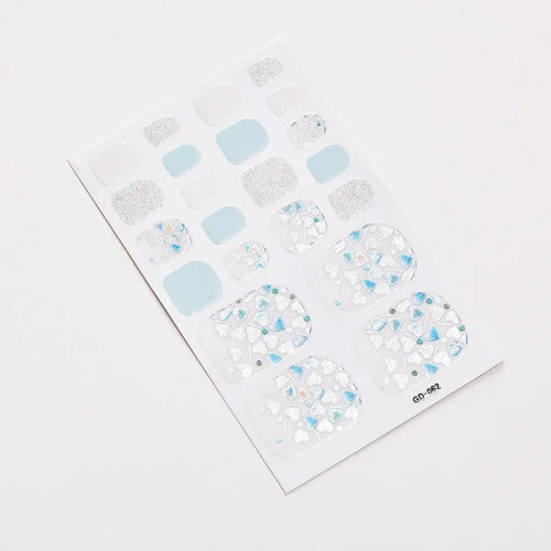 Apple Green - 22 Tips/Sheet Nail Decoration Self Adhesive Manicure Decoration Sticker For Nails Full Cover Nail Stickers Nail Designs Shiny By WTB