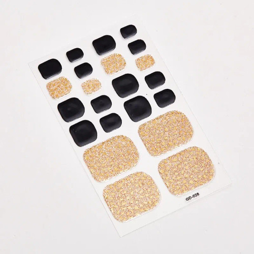 Red Bronze - 22 Tips/Sheet Valentines Loveliness Full Cover Nail Stickers Fashion Nail Stickers Nail Sticker Set Designed Nail Tape Shiny By WTB