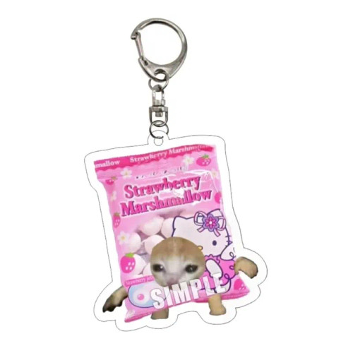 Brown - Banana Cat Keychain For Students Funny Pendant Lanyard Decorations Cat Charm Phone Chain Anti-Lost Strap Decors By WTB