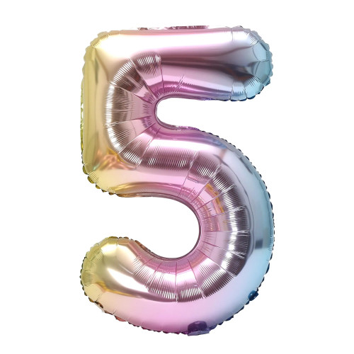 Marble, Ballon Size: 10Inch - 32Inch Rainbow Gradient Number Foil Balloon 1-9 For Kids Birthday Party Decor Baby Shower Bridal Shower More Options Avaliable By WTB