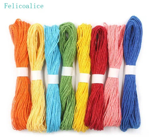 30 Meters 1.5Mm Colorful Paper Rope For Handmade Diy Craft Wedding Candy Cake Cookies Box Packing Wrapping Decoration Scrapbooks By WTB