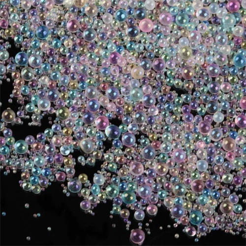 Orange, Size: L - 10G 0.4-3Mm Mini Bubble Ball Bead Epoxy Uv Resin Filler For Diy Nail Art Mold Silicone Jewelry Making Supplies Accessories Decor By WTB