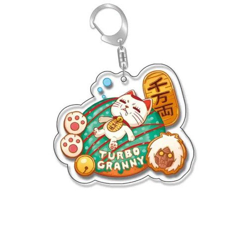 Orange - Anime Dandadan Momocute Cartoon Key Ring Keychain Jewelry Girl Pendant Fashion Children Gift Accessories Bag Charms Acrylic By WTB