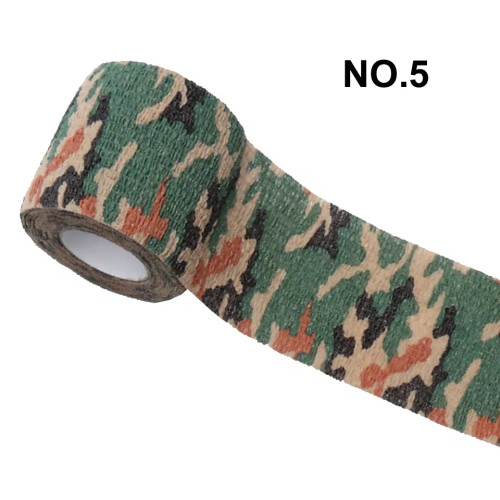 Khaki - 1Pc Disposable Self-Adhesive Flex Elastic Bandage Tape For Tattoo Handle Grip Tube Wrap Elbow Sport Stick Accessories 5*450Cm By WTB