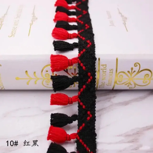 Black Nickel - 1Yard Lace Ribbon Sewing Trim Tassel Trim Lace Fabric Sewing Fringe Sewing Lace Kintted Fabric Handmade Diy Craft Accessories By WTB