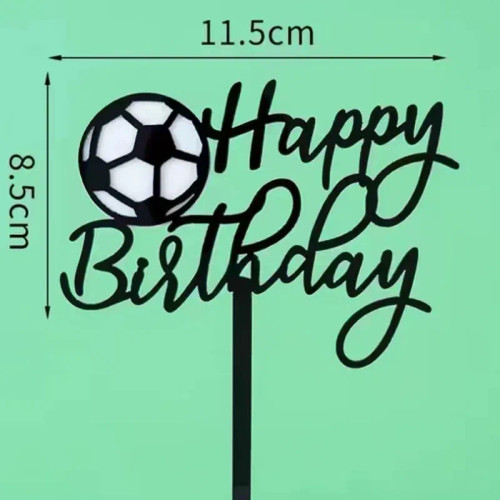 Light Grey - 24/48Pcs Football Cake Decoration Football Cupcake Topper Soccer Theme Cake Topper Kids Birthday Party Supplies By WTB