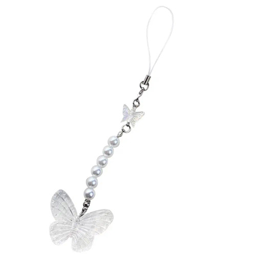 22/613# - Goth Y2K Phone Charm Pendant Kawaii-Key Chain For Bag Cute Accessory Women Guitar Strap Lanyard Beaded Keychain Pendant By WTB