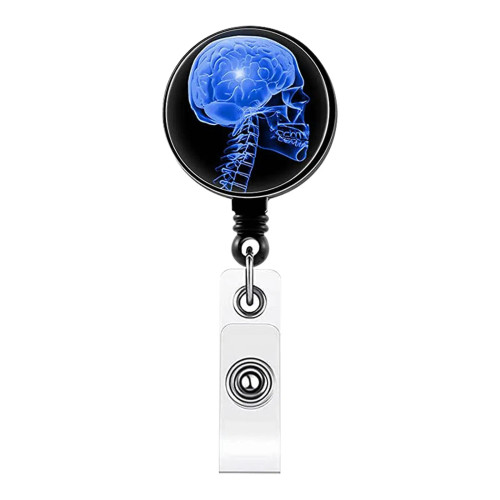 Black - X-Ray Badge Reel Retractable Radiology Badge Reel Holder Ct Rays Nurse Doctor Student Card Reel Clip Office Supply Recoil Badge By WTB