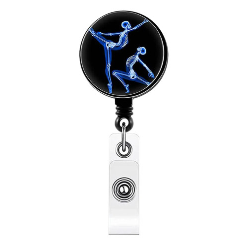 Green - X-Ray Badge Reel Retractable Radiology Badge Reel Holder Ct Rays Nurse Doctor Student Card Reel Clip Office Supply Recoil Badge By WTB