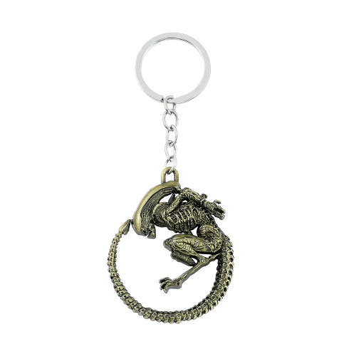 White - Avp Alien V Predator Covenant Keychains Alien Xenomorph Queen Prometheus Keyring Key Chain Ring Vintage Movie Jewelry By WTB