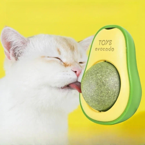 Light Green - Pet Toy Can Be Rotated Fun Self-Hey Catnip Cat Toy Avocado Shape Catnip Cat Toys By WTB