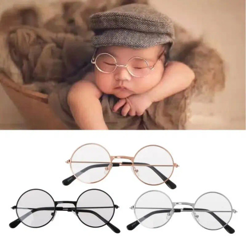 Dark Grey - Newborn Baby Clothing Accessories Girl Boy Flat Glasses Photography Props Gentleman Studio Shoot By WTB