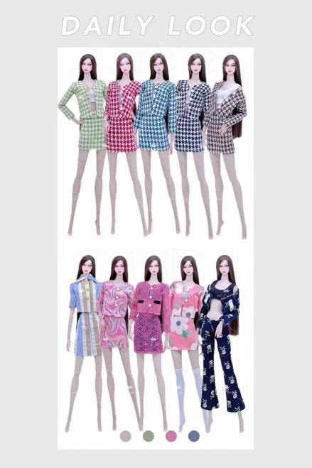 Red - Dress For Barbie Accessories Clothing Clothes Fashionistas Princes Cosplay Costume For Barbie Clothes Set Girls Birthday Toys By WTB