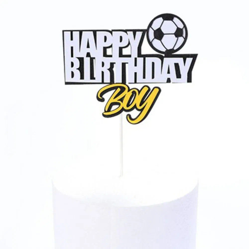 Light Grey - Soccer Cake Decorations Soccer Birthday Party Supplies Soccer Ball Cupcake Topper By WTB
