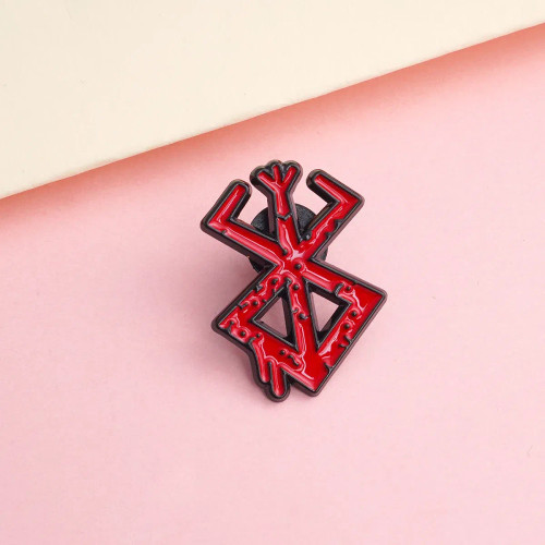 Metal Rhodium Plated - Berserk Beherit Anime Game Red Cartoon Alloy Brooch Clothing Personalized Matching Costume Accessories Badges Anime Pins By WTB