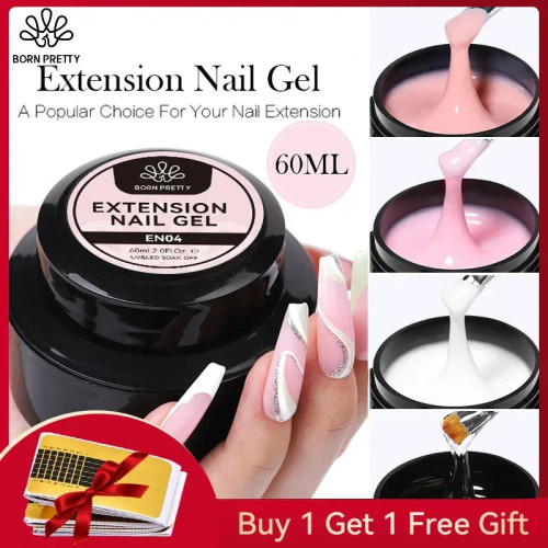 Dusty Wine - Born Pretty 60/30Ml Hard Jelly Extension Nail Gel Polish French Nails Nude Pink White Clear Fibre Glass Gum For Manicure Extend By WTB