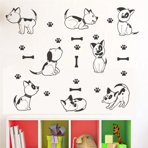 Burgundy - Funny Animals Bird Swinging Wall Stickers Kids Room Decoration Diy Cartoon Monkey Giraffe Lion Mural Art Pvc Posters Home Decals By WTB