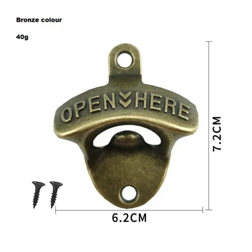 Kitchen Gadgets Bottle Opener Wall Mounted Vintage Retro Alloy Hanging Open Beer Tools Four Colors Available Bar Accessories By WTB