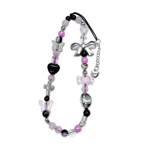 Dark Yellow - Goth Y2K Phone Charm Pendant Kawaii-Key Chain For Bag Cute Accessory Women Guitar Strap Lanyard Beaded Keychain Pendant By WTB