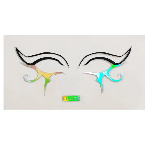 Blue - Laser Gold Eyes Decorative Stickers Eyebrow Eyeliner Face Art Sticker Decals Halloween New Year Festival Party Diy Decorations By WTB
