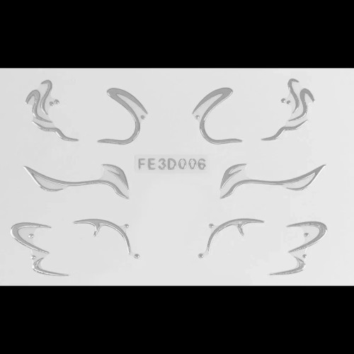 Transparent - Laser Gold Eyes Decorative Stickers Eyebrow Eyeliner Face Art Sticker Decals Halloween New Year Festival Party Diy Decorations By WTB