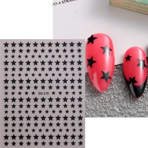 Yellow - Sliver Stars Nails Stickers 3D Bronzing Laser White Cross Starlight Glossychic Y2K Stylish Adhesive Manicure Decorations So-167 By WTB