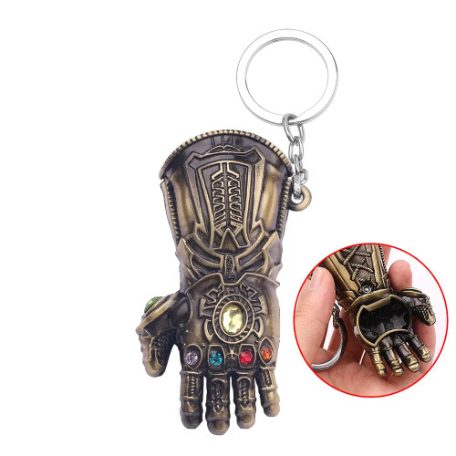 Avengers Thanos Infinity Stones Gloves Bottle Opener Keychain Marvel Jewelry Infinity Gauntlet Keyrings Backpack Key Holder By WTB
