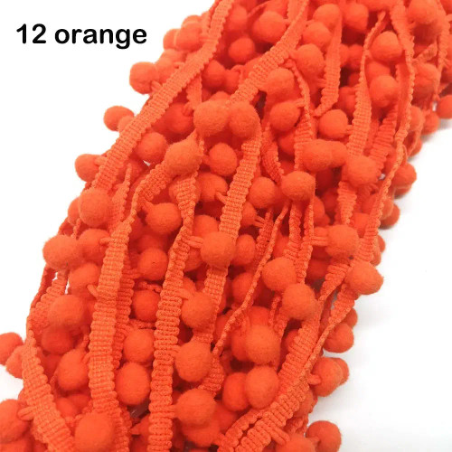 Blue, Size: M - 1-5Yard Pom Pom Fringe Lace Ribbon Pompom Trim Ball Fabric Diy Sewing Tassel Lace Kintted Fabric Handmade Diy Craft Accessorie By WTB