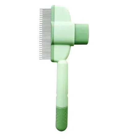 Green - Cat Brush For Shedding, New Cat Deshedding Brush With Release Button, Cat Grooming Brush For Short And Long Haired Cats By WTB