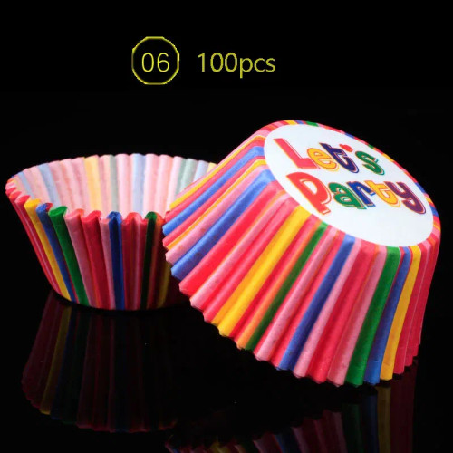 Dark Khaki - 100Pcs Cake Muffin Cupcake Paper Cups Cake Box Cupcakes Liner Mold Kitchen Baking Accessories Cake Mold Cooking Tools By WTB