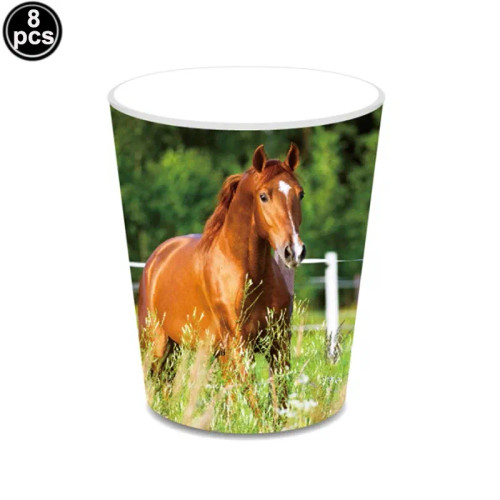 Dark Khaki - Horse Party Decoration Birthday Banner Felt Garland Disposable Paper Plates Horse Cupcake Topper By WTB