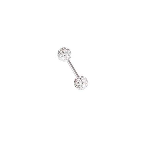 Metal Gold-Color, Main Stone Black - 16G 1.2Mm Coated Crystal Steel Ear Stud Tragus Helix Cartilage 3/4/5Mm Cz Ball 6/8/10/12/14Mm Bar Barbell Piercing By WTB