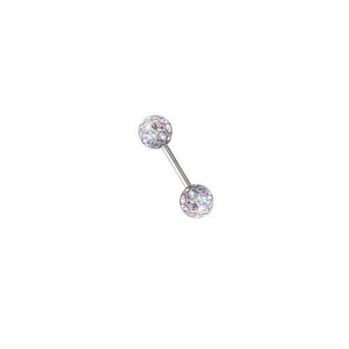 Metal Antique Bronze Plated, Main Stone Green - 16G 1.2Mm Coated Crystal Steel Ear Stud Tragus Helix Cartilage 3/4/5Mm Cz Ball 6/8/10/12/14Mm Bar Barbell Piercing By WTB