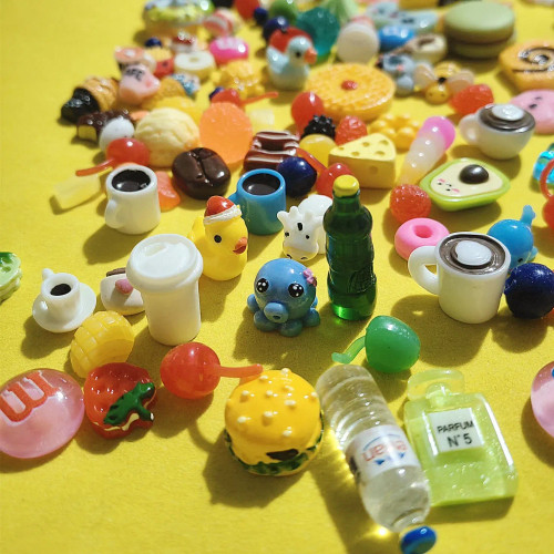 Light Black - Resin Coffee Cup Cute Kawaii Mini Cake Bread Diy Phone Case Decor Home Miniature Food For Play Decor Dollhouse Supermarket 1/6 By WTB