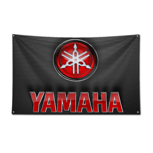 Red, Size: 60 X 90Cm - 3X5 Ft Motorcycle Racing Y-Ya-Ma-Has Flag Polyester Digital Printing Banner For Garage Wall Art Out Door Decoration With Grommet By WTB