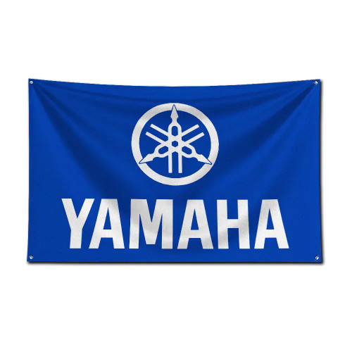Yellow, Size: 60 X 90Cm - 3X5 Ft Motorcycle Racing Y-Ya-Ma-Has Flag Polyester Digital Printing Banner For Garage Wall Art Out Door Decoration With Grommet By WTB