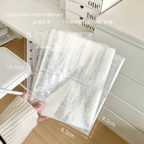 Clear - Minkys Pu Leather Silver A5 Kpop Photocards Collect Binder Idol Photo Card Book Idol Storage Album Stationery By WTB