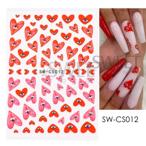 Rose - 5D Embossed Elk Nail Art Sticker Cute Christmas Winter Santa Claus Snowflake Gingerbread Man Engraved Slider Manicure Decoration By WTB