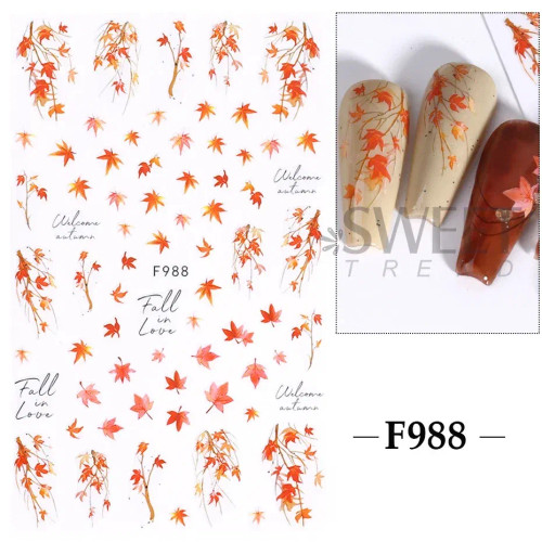 Chocolate - 5D Embossed Elk Nail Art Sticker Cute Christmas Winter Santa Claus Snowflake Gingerbread Man Engraved Slider Manicure Decoration By WTB