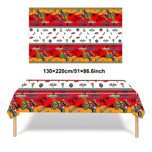 Light Grey - Motor Cross Party Disposable Tableware Paper Plates Cups Napkins Dirt Bike Party Supplies Kids Motorcycle Birthday Party Decor By WTB