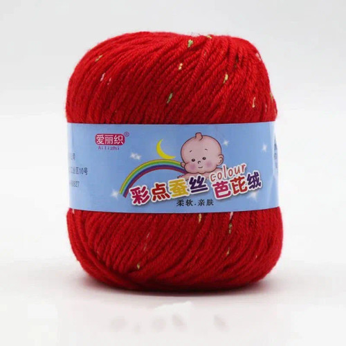 Burgundy - High Quality Worsted Wool Thread Colorful Eco-Dyed Needlework Baby Cotton Cashmere Yarn For Hand Knitting Crochet Drop Shipping By WTB