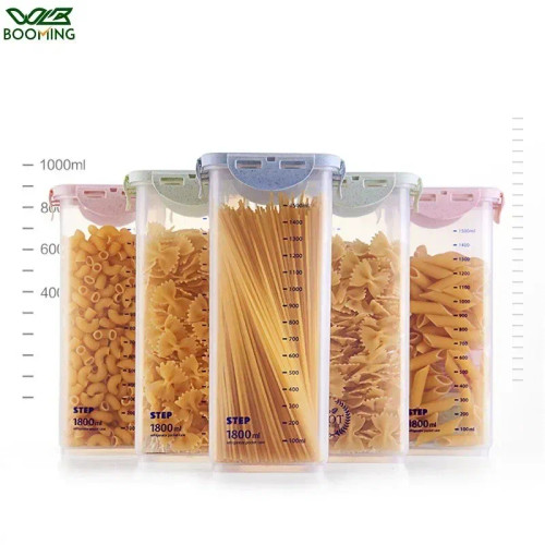 Blue - Wbbooming Healthy Plastic Box Food Storage Box Storage Tank Airtight Plastic Containers Sealed Cans For Coarse Cereals Grains By WTB