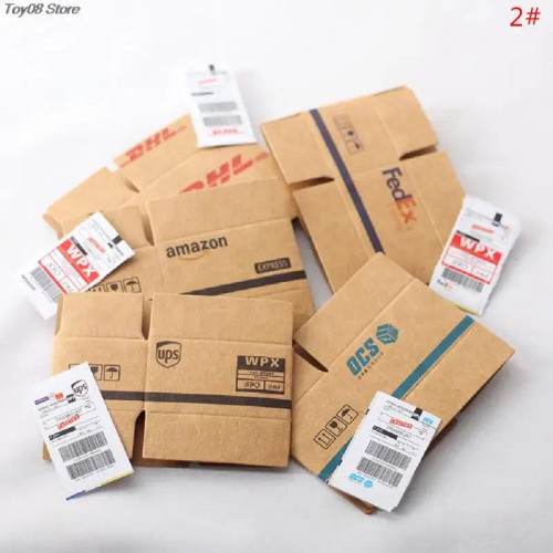 Light Yellow - 1/5Pcs Mini Carton Express Box Dollhouse Miniature Decor Toy Doll House Decor Furniture Accessories By WTB