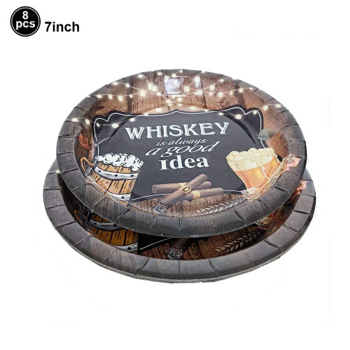 Plum - Whiskey Party Decor Happy Birthday Banner Whiskey Balloon Gold Number Balloon Aged To Perfection 40Th Birthday Party Supplies By WTB