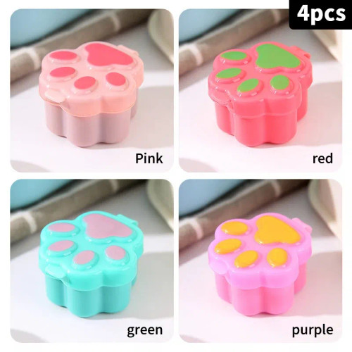 Yellow - 2Pcs Lunch Bento Soy Sauce Box Container Cute Plastic Condiment Dispenser Mini Portable Salad Dressing Tomato Ketchup Bottle Jar By WTB