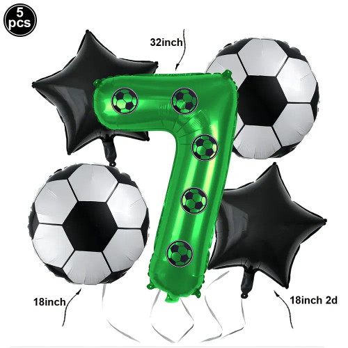 Light Yellow - Soccer Birthday Party Decorations Disposable Tableware Paper Plates Cups Napkins Tablecloth Balloon Banner Soccer Party Supplies By WTB