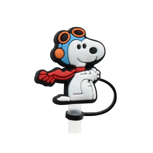 Multi - 1-12Pcs Cute Miniso Snoopy Straw Cover Cap With 30&40Oz Cup10Mm Straw Toppers Reusable Dust-Proof Straw Caps Cartoon Drink Stra By WTB