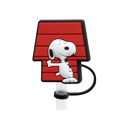 Army Green - 1-12Pcs Cute Miniso Snoopy Straw Cover Cap With 30&40Oz Cup10Mm Straw Toppers Reusable Dust-Proof Straw Caps Cartoon Drink Stra By WTB