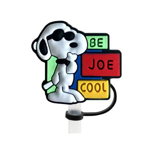 Light Green - 1-12Pcs Cute Miniso Snoopy Straw Cover Cap With 30&40Oz Cup10Mm Straw Toppers Reusable Dust-Proof Straw Caps Cartoon Drink Stra By WTB